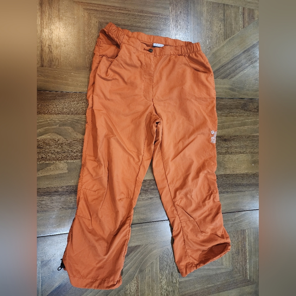 Jack Wolfskin Track Pants Crop Orange Tapered Sz 12 / W31 Travel